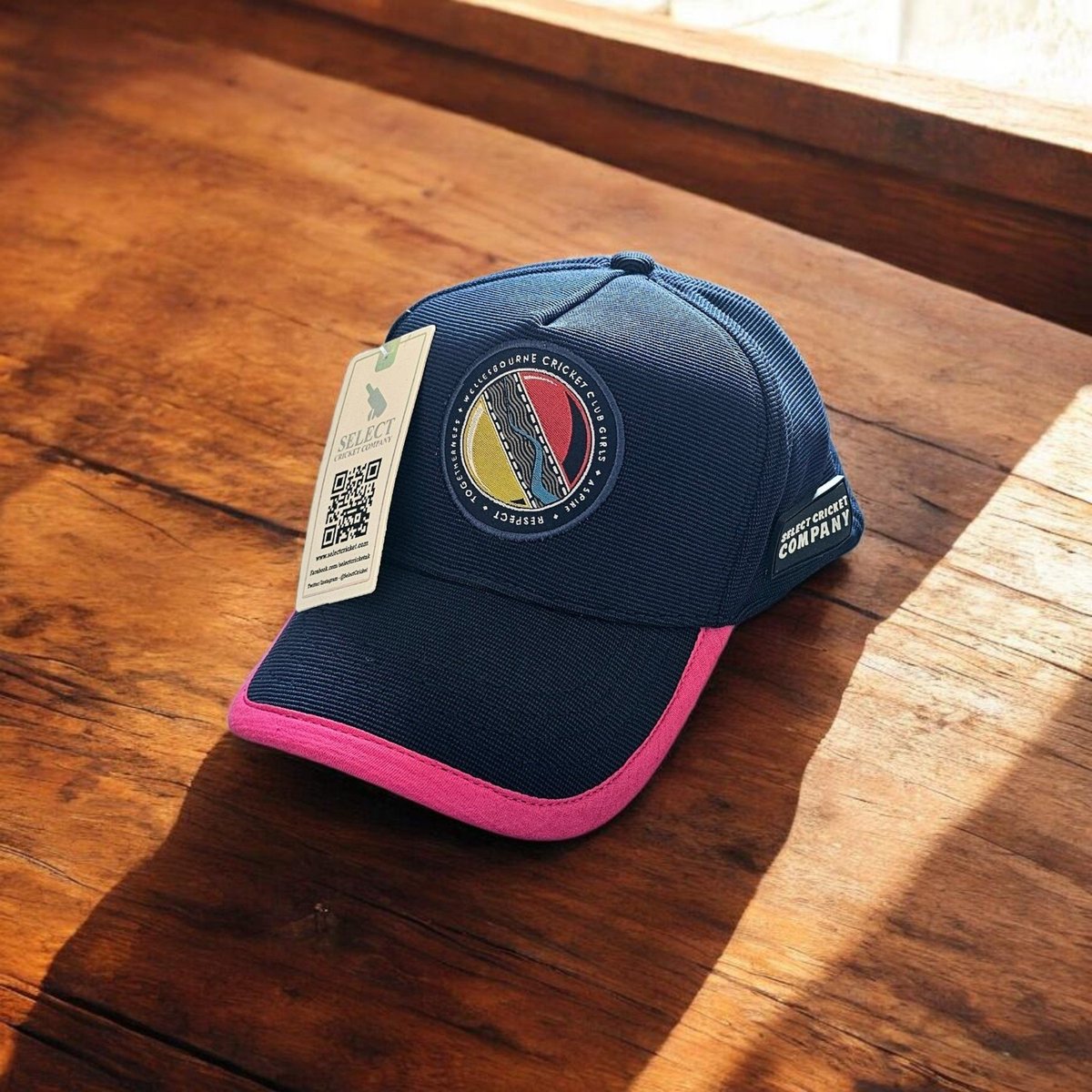 SelectCricket's tweet photo. Custom Baseball Caps for @wellesbourneCC 🏏

Made from scratch using our brand new DryFit material, these look superb in their Navy &amp; Pink colour scheme, complete with woven patch club logo for high end detailing. All finished with our rubber Select Cricket logo and branded tags. https://t.co/anVWl5ClC7