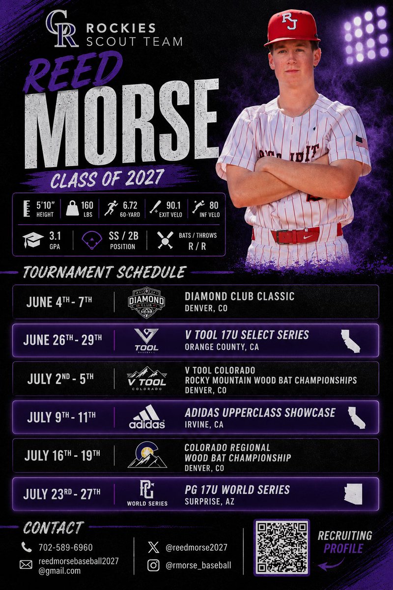 ReedMorse2027's tweet photo. Summer playlist loaded. ⚾️😤
🔗https://t.co/uQBvVsQ0Ni
#uncommitted2027 #D1Baseball #D2Baseball #jucoroute #secondbase #shortstop
@RockiesScout @cack92 @SportsForceBB @TopPreps @SportPrepX @uncommittedBBs @CO_BaseballPlyr
@UBAuncommitted @PG_Scouting @FiveToolCO @FiveTool https://t.co/jdTTNtCbMC
