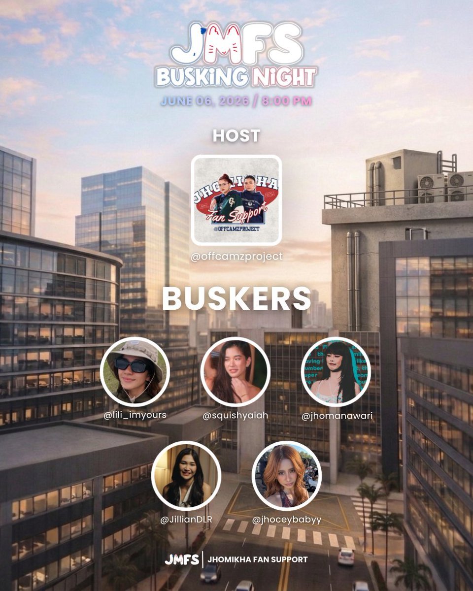 offcamzproject's tweet photo. Signals World Tour kick off is drawing near and we are so excited to announce that our JhoMikha Fan Support Busking Night has been moved on Saturday, June 6, 2026, at 8:00 PM.

We hope you'll still be able to join us and hear your requested songs performed by your favorite Bloom voices! See you there, Offcamz & Blooms! 🌸

We also have exciting donation tiers available! You can support our fan project by sending your song requests and donations through our donation forms. 

🔗 https://t.co/w3VIgdmSP5
🔗 https://t.co/w3VIgdmSP5
🔗 https://t.co/w3VIgdmSP5

Every donation, no matter the amount, is highly appreciated and will help us get closer to our goal. ❤️💙

#JhoMikhaFanSupport #JMFSBuskingNight #BiniJhoanna #BiniMikha #JMFS