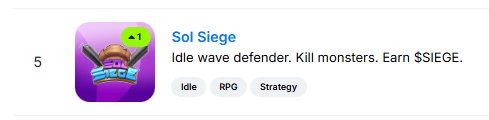 Sol Siege | Idle Game | F2P | Play to Earn tweet media