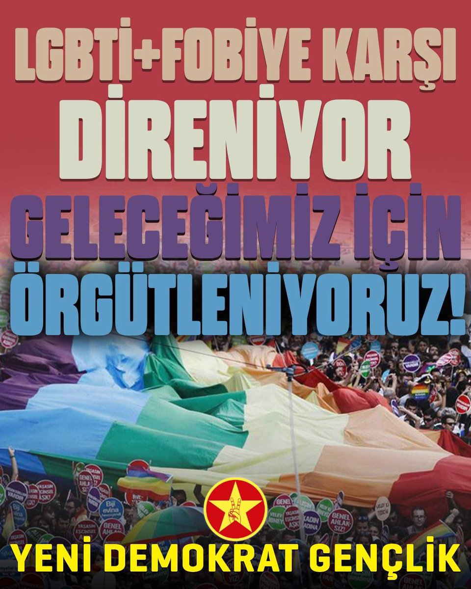 ydgiletisim's tweet photo. LGBTİ+’ların Stonewall’dan Esat-Eryaman’a Bornova Sokağa uzanan yarım asrı aşan mirasını, tavizsiz mücadelesini sahipleniyoruz. 
 LGBTİ+’lara dayatılan ölüm ve yok sayma düzenini kabul etmiyoruz.
LGBTİ+ fobiye karşı direnelim
Geleceğimiz için örgütlenelim https://t.co/72z8jGZgrX