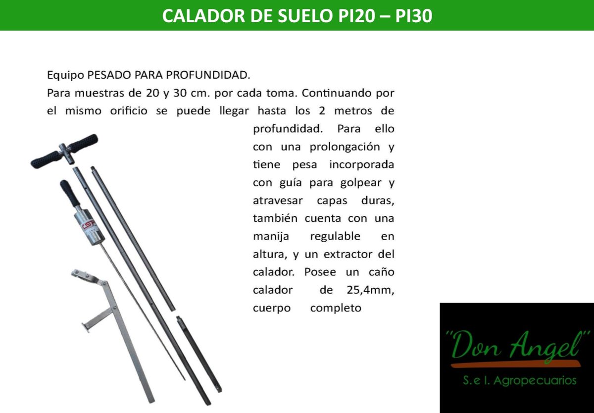 DonAnge26917020's tweet photo. Si necesitas hacer muestreo de suelos, tenemos los caladores que necesitas. Consultanos y te asesoramos para que inviertas tu tiempo y dinero en la herramienta adecuado a tus necesidades. https://t.co/XLKWJ265Hp https://t.co/tLJ3bJRXp8