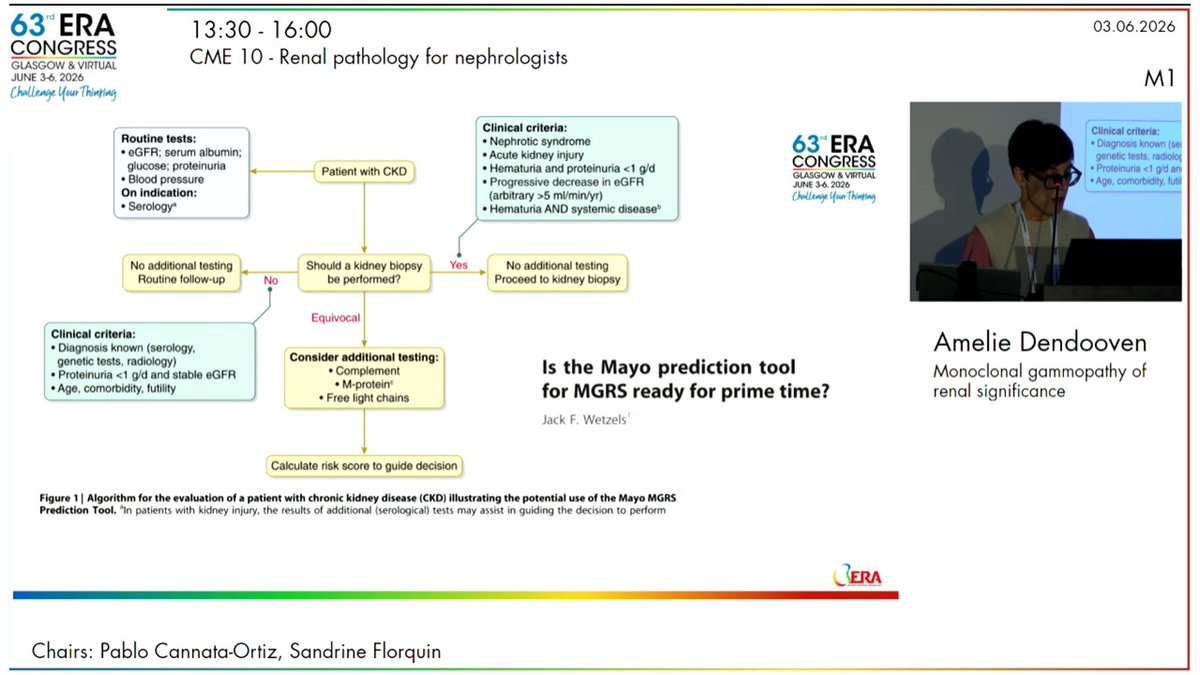 ERAkidney's tweet photo. 2/ While prediction models help in MGRS, certain limitations remain—particularly regarding the management of non-biopsied patients. 📒 #ERA26 https://t.co/xWkdsOQIYk