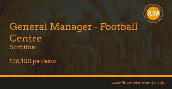 FlowRecruitment's tweet photo. Exciting New Opportunity, Apply today! General Manager - Football Centre, £36,100 pa Basic + Bonus (OTE £45k pa) - Great Benefits - #Surbiton.

For further details on the position and to apply, please visit https://t.co/i2M7jfSaWQ https://t.co/SgbQATM0ev https://t.co/6rzdcPgxRT