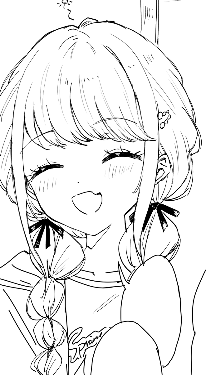 f_tomator's tweet photo. 原稿ペン入れおわった～ラストスパート！
これは笑顔のことね https://t.co/I0rMXDrswI