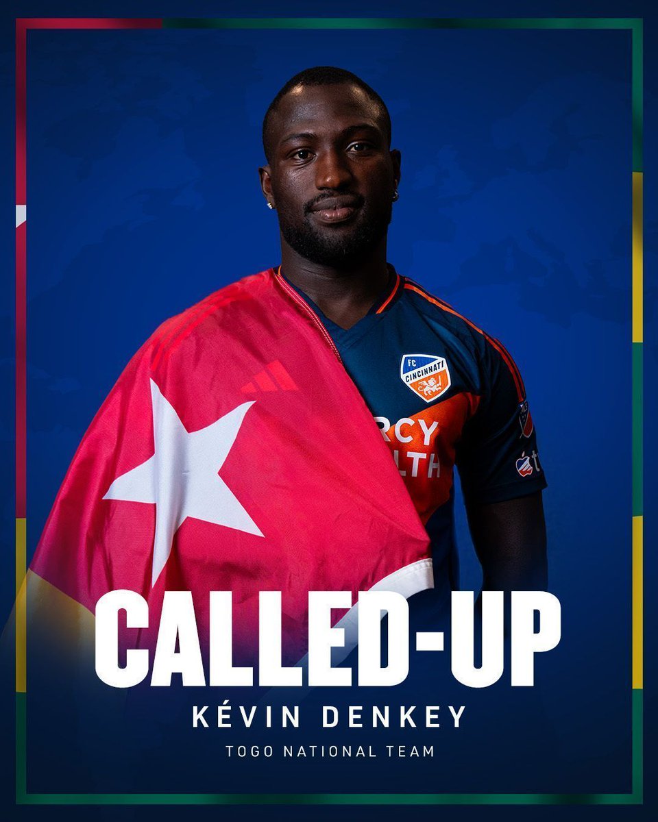 fccincinnati's tweet photo. Reporting for duty 🇹🇬
Kévin Denkey will play for Togo in preparation for the upcoming Africa Cup of Nations qualifiers beginning in September. https://t.co/DiwYMBcAW3