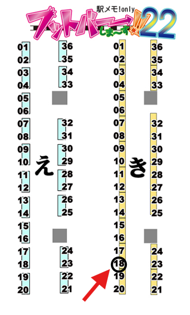 awakanehisui's tweet photo. #フットバ22

配置出ていました！
「き-18」になります！(でもR-18はないです！)
かなり奥の方になりますが角に近いです！
サークル参加は初めてですが失態ないように頑張ります！

周りの諸先輩方、お越しになるお客様、
改めて僕のサークル「翡翠鐵路管理局」をどうぞよろしくお願いいたします！！ https://t.co/fsE29z1Ln8