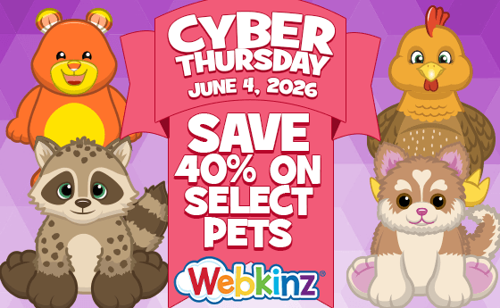 ganzestore's tweet photo. #CyberThursday --> TODAY, June 4, 2026 only
40% OFF select #Webkinz #Classic virtual Pets!
https://t.co/dWTGlKqErQ
@webkinz https://t.co/wwZPeqyZW8