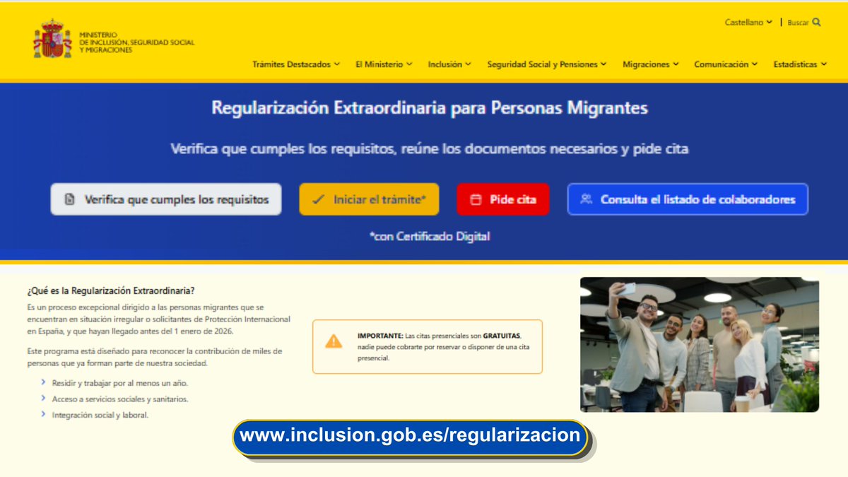 SEstadoMigr's tweet photo. 🙋Si necesitas ayuda para tu solicitud de #regularización puedes contar con:

⚖️ Profesionales: abogados, graduados sociales o gestores administrativos 

🫂 Entidades Colaboradoras Acreditadas del Registro Electrónico de Extranjería #RECEX

ℹ️ Más info ➡️https://t.co/AnZlYNwCJG https://t.co/SfSPxDzcBY