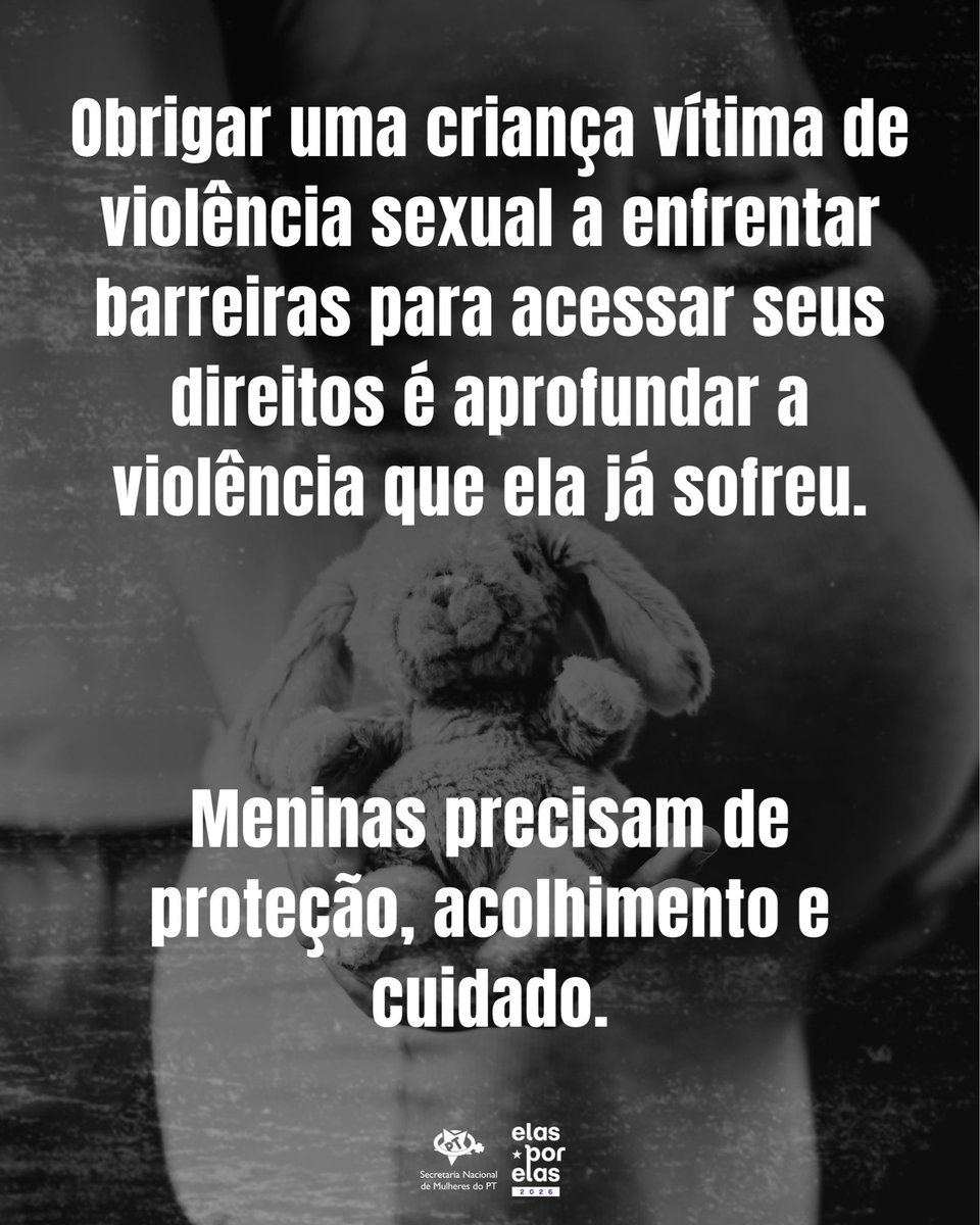 MulheresPT's tweet photo. CRIANÇA NÃO É MÃE. ESTUPRADOR NÃO É PAI.
O Senado aprovou o PDL 3/2025, relatado pela senadora Damares Alves, que suspende os efeitos da Resolução 258/2024 do Conanda. A norma estabelecia diretrizes para proteger crianças e adolescentes vítimas de violência sexual e garantir o acesso aos direitos já previstos na legislação brasileira.