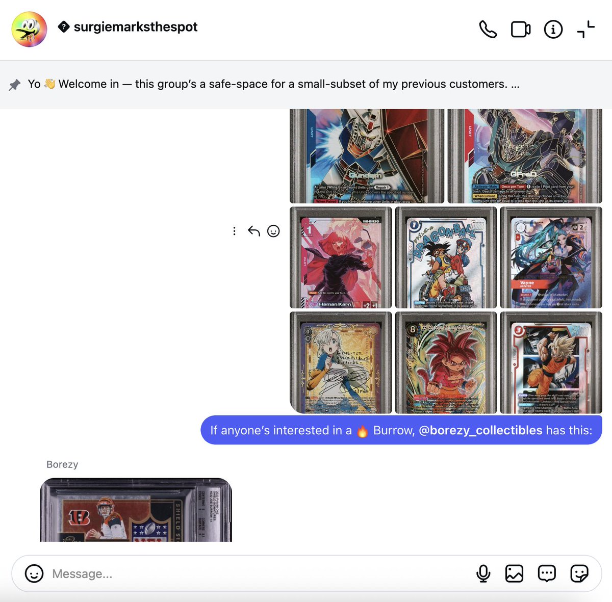 surgieboi's tweet photo. Yesterday — I started a group-chat on IG that's comprised of the trustworthy, and vetted, collectors from around-the-world.

The best part?

Everyone can buy, sell, and trade with no fees, and middle-man services are complimentary.

If you'd like to join, just DM me your username and I'll have you added ✔️

Let's cook 🧑‍🍳🔥💎