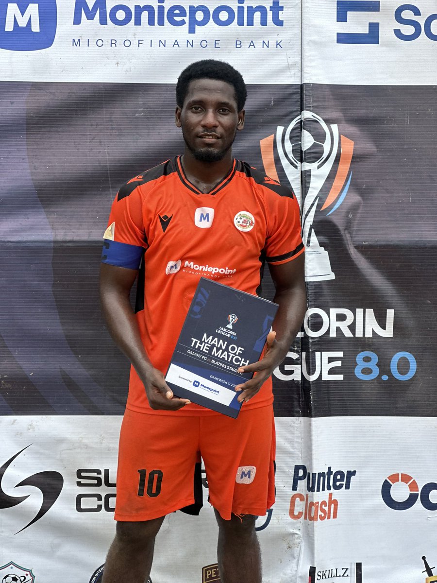 unilorinleague's tweet photo. MOTM
Ikhane Kehinde delivers a standout performance to claim the @moniepointng Man of the Match, taking home a ₦10,000 cash prize sponsored by @punterclash
Blazing Stars FC 2-0 Galaxy FC
#UNILORINLeague8 #MoniePoint #MadeForYourProgress #OddScore #YouOwnYourOdds https://t.co/fVbRY3dWLq