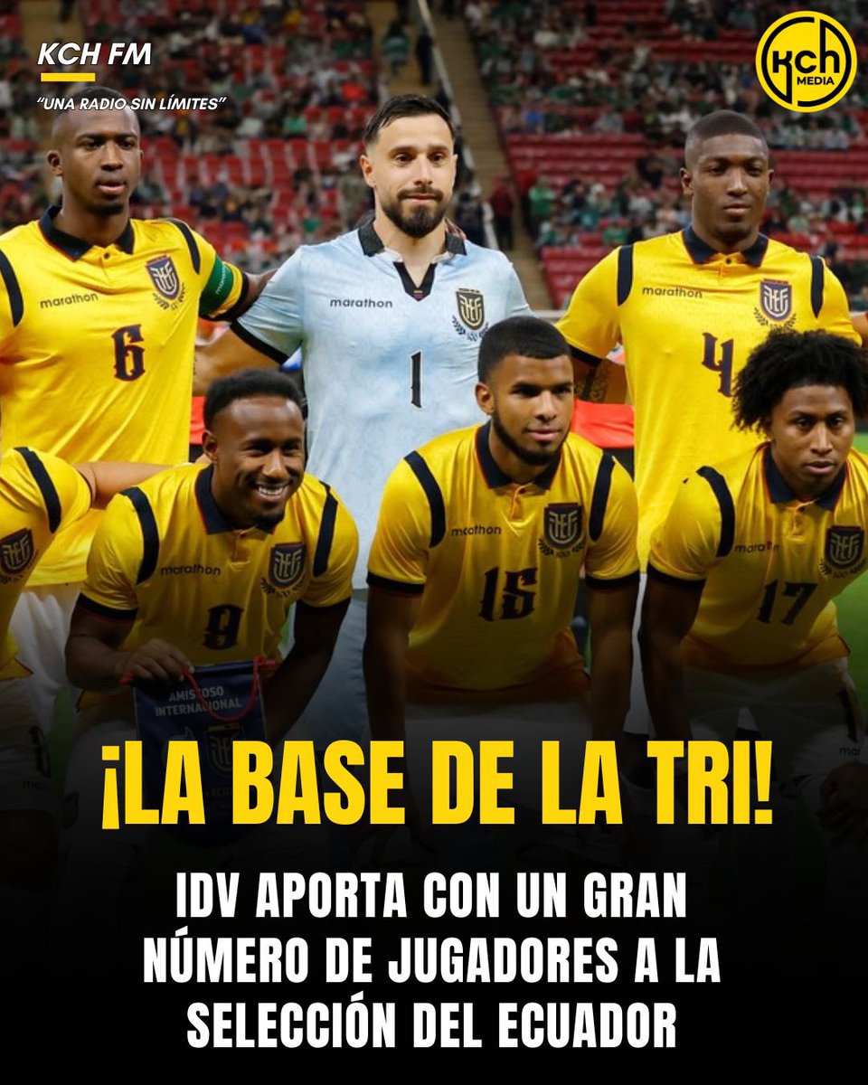 kchradio's tweet photo. 👏🇪🇨BASE DE LA TRICOLOR🇪🇨👏

La nómina mundialista 🇪🇨 según su equipo formador.

IDV 🔵⚫️ se mantiene como el club formador que mayor aporte da a la selección mayor🇪🇨⚽️✅

Vía @GabyAlcivar7 https://t.co/ijeyHScurn