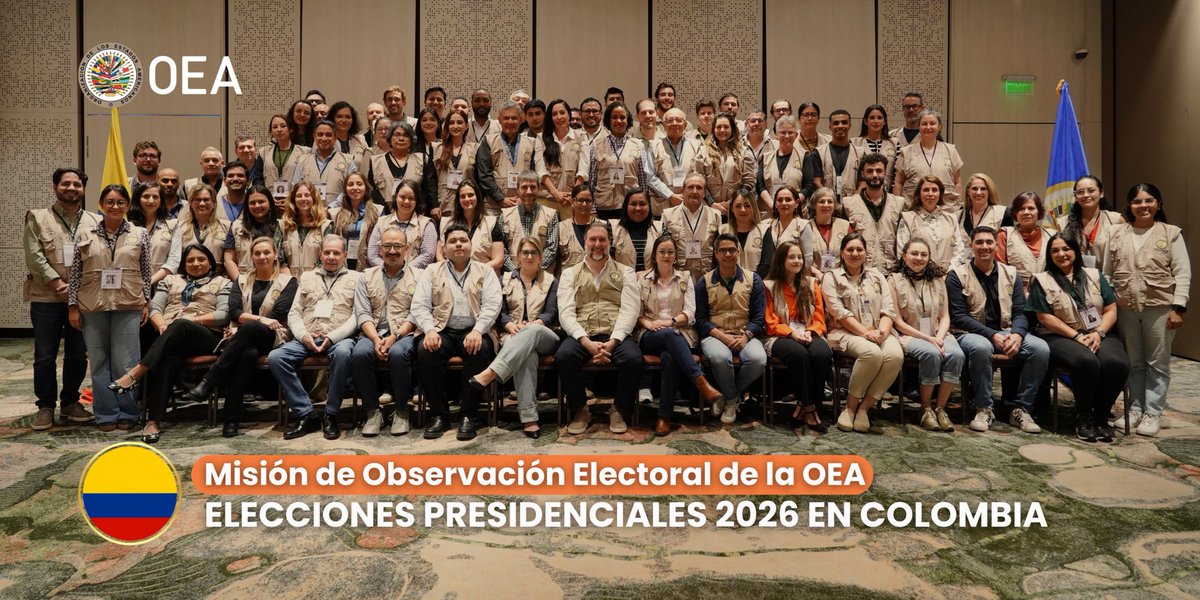 gerardodeicaza's tweet photo. Aquí el gran equipo de la MOE @OEA_oficial 🇨🇴 que estuvo desplegado en 26 departamentos del país y visitó más de 400 centros de votación 🗳️!!! Gracias totales! https://t.co/bKLIV5MDdT