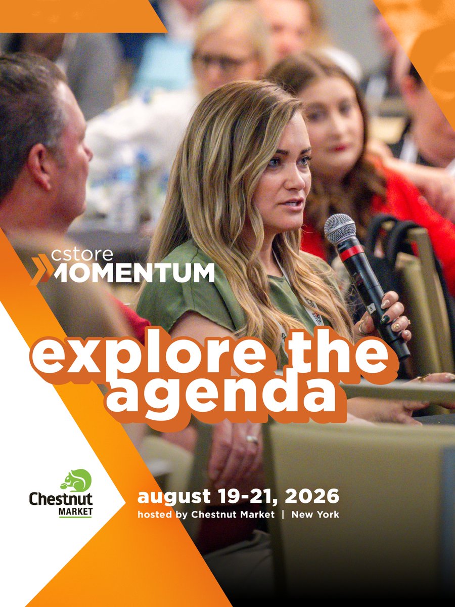 CStoreDecisions's tweet photo. Agenda Revealed: ✨Go Behind the Scenes With Chestnut Market✨
📍 August 19–21, 2026 | Westchester Marriott, Tarrytown, NY
👉 Don’t miss it—explore the agenda and secure your spot today: https://t.co/6PZFf25JZy
#CStoreMomentum2026 #CStoreMomentum #CStore https://t.co/vw8TkC9Dvo
