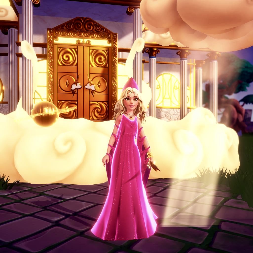 ComftyChaos's tweet photo. And let’s talk about Hera’s items in the StarPath…✨

I was honestly expecting more clipping, not too bad actually. And the dress is to die for!! 🥰
The hair, we’ll talk about that later…🤭

BUT THE FIT IS FITTING! 
(Love the bolt!)⚡️ 

#DDLV #DDV #DLV #DisneyDreamlightValley https://t.co/Q3tZHdmWn7