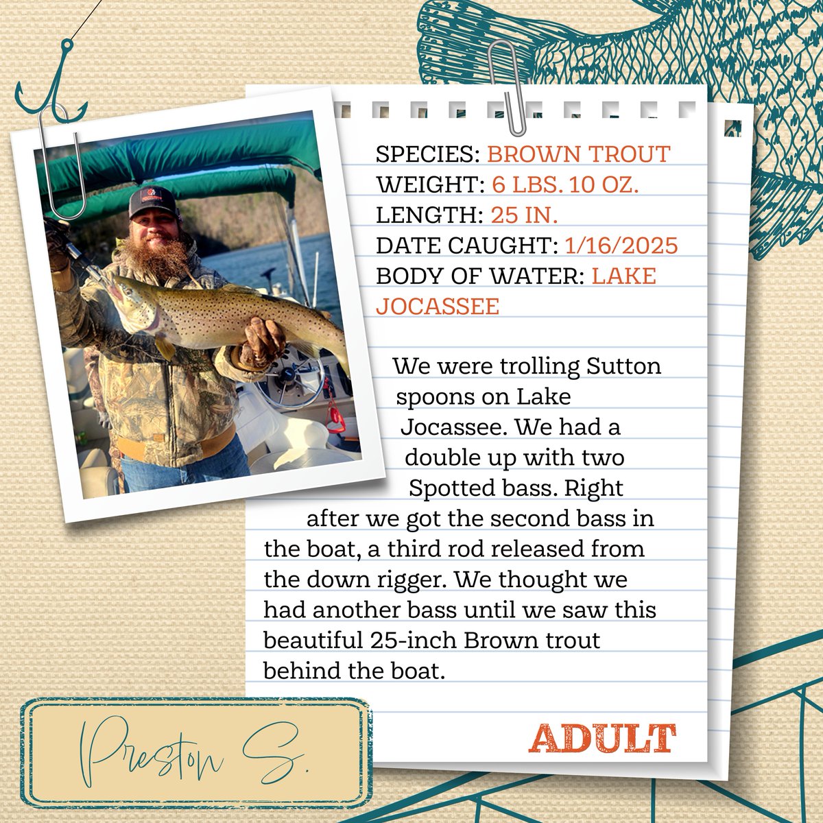 SCDNR's tweet photo. Congrats to our 2025 Big Fish of the Year winners! 🎣

Learn more and submit your catch of a lifetime ➡️ https://t.co/DUY5tUmgeS https://t.co/iuJb8fB3hg
