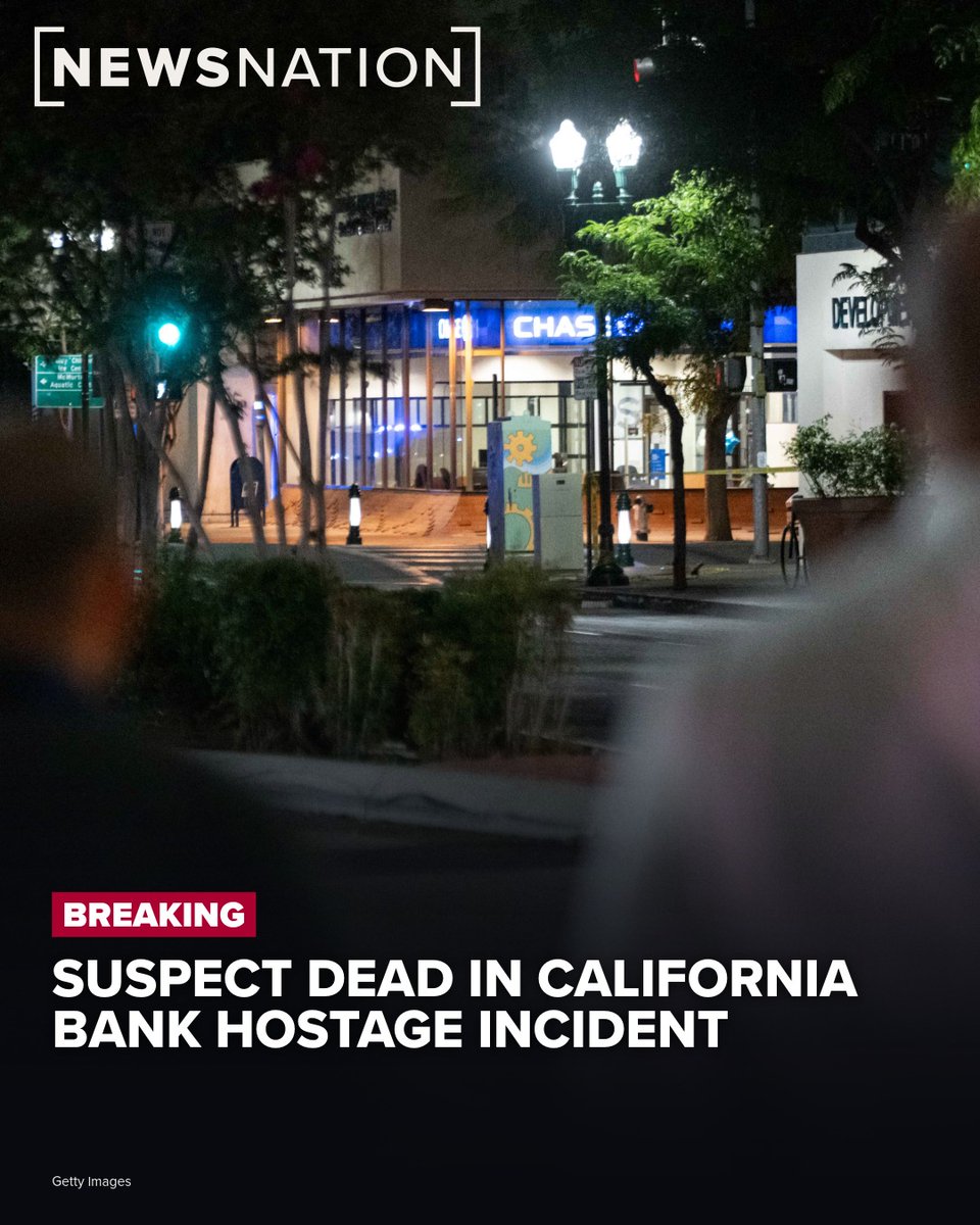 NewsNation's tweet photo. BREAKING: After nearly 15 hours, all hostages have been released after police say the suspect who had been holding people hostage inside a Bakersfield, California, bank was dead.

More: https://t.co/Uhk1BgOpfD https://t.co/QkMeEYszsf