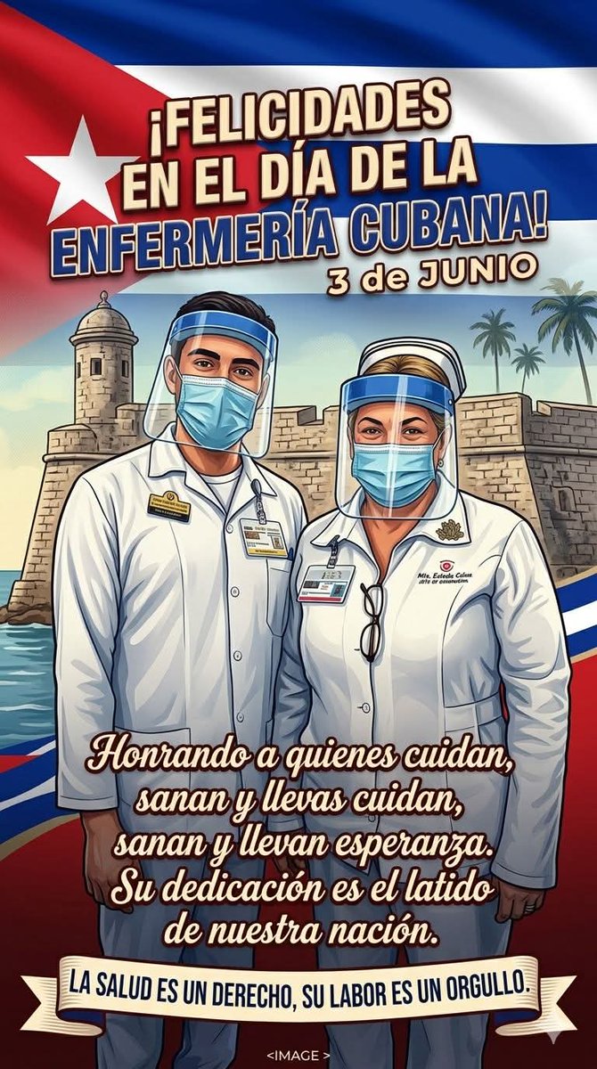 Dss1977229's tweet photo. 3 de Junio
Dia de la Enfermería Cubana
#CubaCoopera 
#CubaEsSalud 
#CubaSalva 
#BMCGuatemala https://t.co/ZdQHKh6cI5