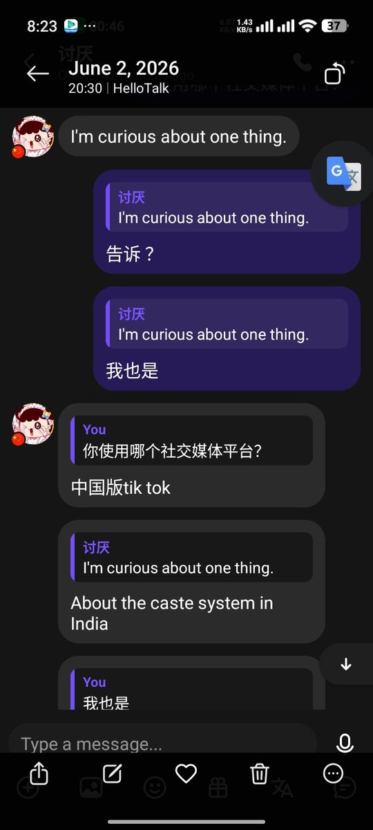 Jack1152854's tweet photo. In the china. They gave a history of India. And tell there students about  
Indian history 🇮🇳. I says that chinese people are kind 😅 she talk to me. And told me about the things had done in school , 
It has Great time. https://t.co/3dUy3Zubyc