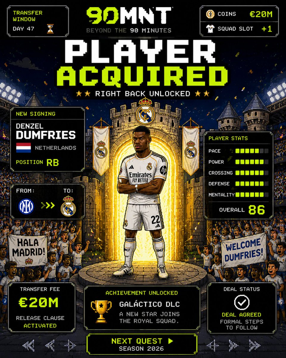 ranuriaone's tweet photo. 🚨 Denzel Dumfries to Real Madrid, here we go! ⚪️🇳🇱

Real Madrid will trigger his €20M release clause and the Dutch full-back has already said yes.

Deal agreed. Formal steps to follow.

#90MNT https://t.co/GpMpN1P4to