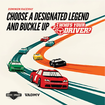_WhosYourDriver's tweet photo. 🏁 Saturday night NASCAR action @Dominionraceway, 
If you’re having a drink, make the smart choice—don’t drive.
Stay safe and let the good times roll! 🚗💨 https://t.co/3YIrOpc4Oo
