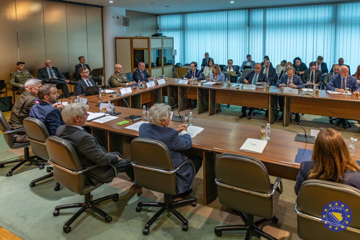 euforbih's tweet photo. COM EUFOR Maj Gen Fronda attended the PIC SB Political Directors’ Meeting in Sarajevo, providing an update on the security situation in BiH.
The meeting highlighted the importance of cooperation among international partners in supporting peace &amp; stability.
https://t.co/kQXN53bzKX https://t.co/ALjqo5wl1S