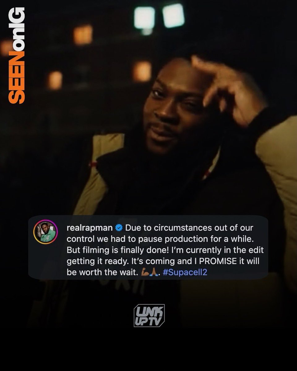 linkuptv's tweet photo. .@RealRapman letting the people know production for Season 2 of Supacell has had to be put on pause for a while 🎥 But reassures us it’s OTW and worth the wait 🦾🦾💯 https://t.co/fK315msnPj
