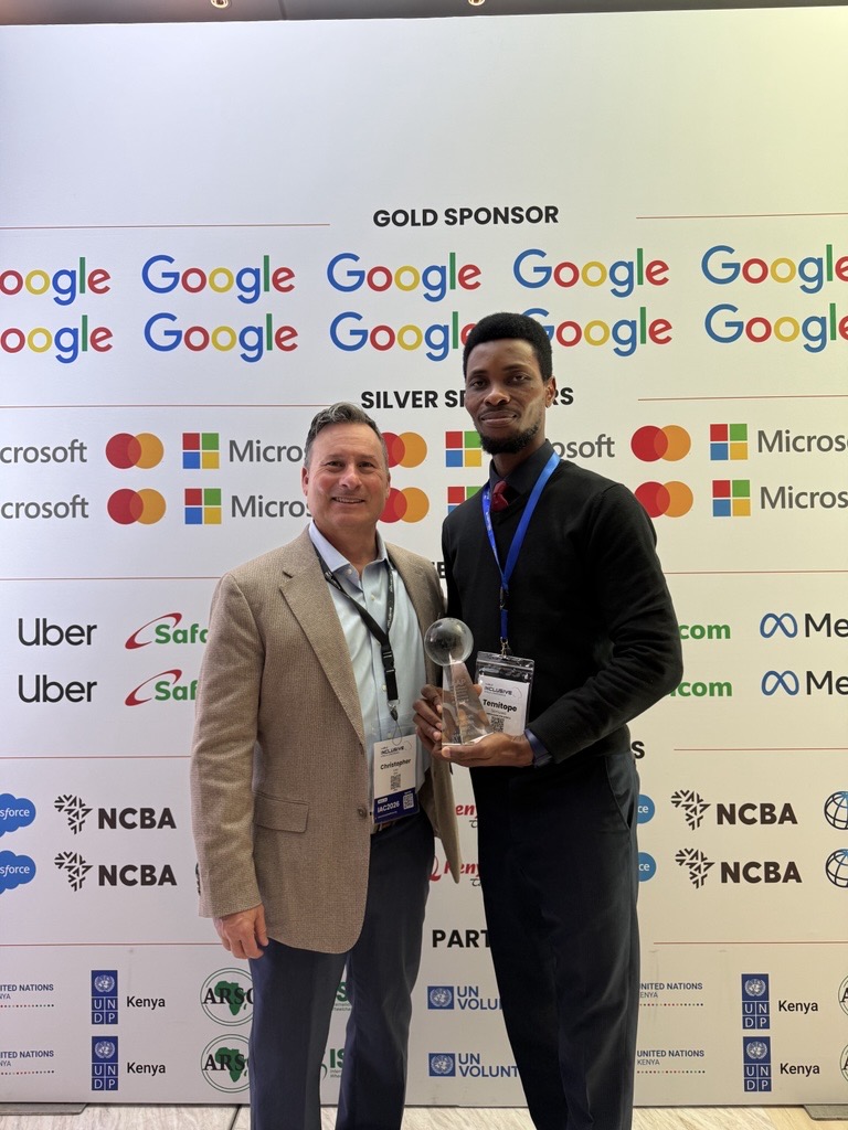 IAAPOrg's tweet photo. During day two of the #IAC26, organized by @inABLEorg, IAAP Managing Director Christopher Lee connected with Temitope Somuwa, MBA, CPACC, for a photo with his Impact Award.

If you're attending the conference, we'd love to meet you!

#InclusiveAfrica2026 #IAC26 https://t.co/3woK5nVnqN
