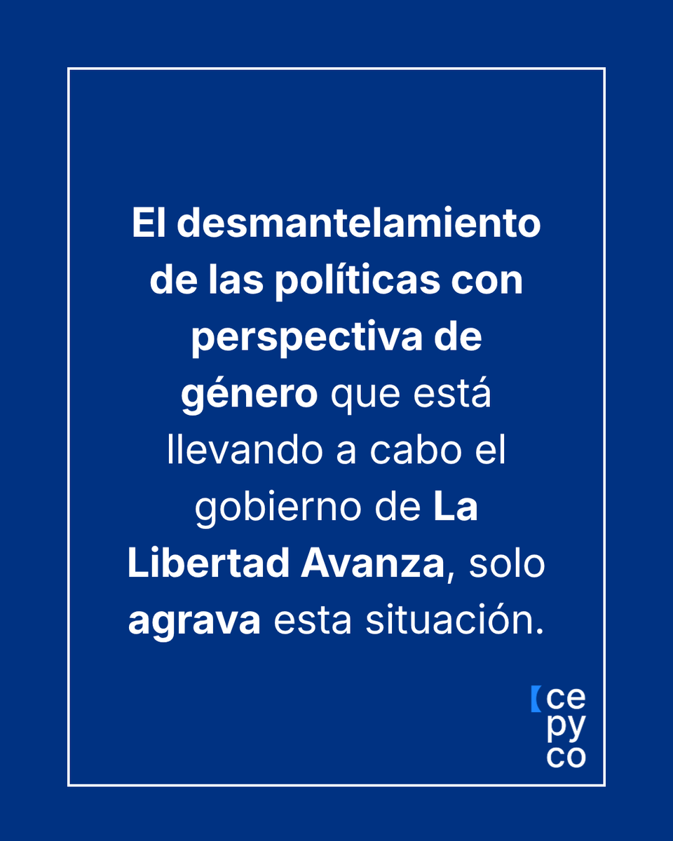 cepy_co's tweet photo. También decimos que el desmantelamiento de políticas públicas con perspectiva de género profundiza la desprotección. https://t.co/hYXOblCMzn