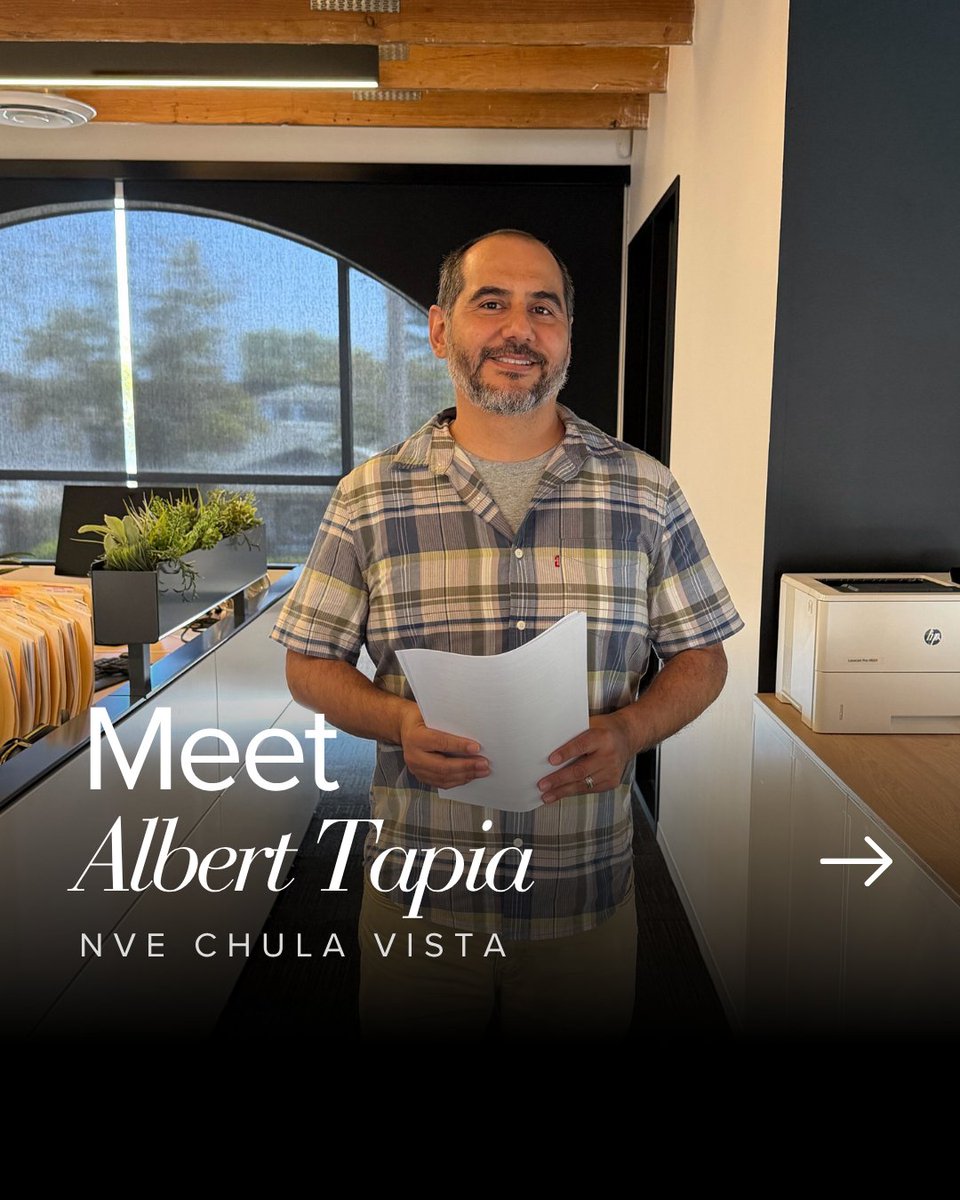 newventurescrow's tweet photo. Meet NVE Chula Vista's Albert Tapia!

Connect with Albert 👇
📱 @_Albert_T._
📧 Albert@NewVentureEscrow.com
📞 619.664.4800
📍 NVE Chula Vista
620 3rd Ave.
Chula Vista, CA 
91910 https://t.co/zIrdu38len