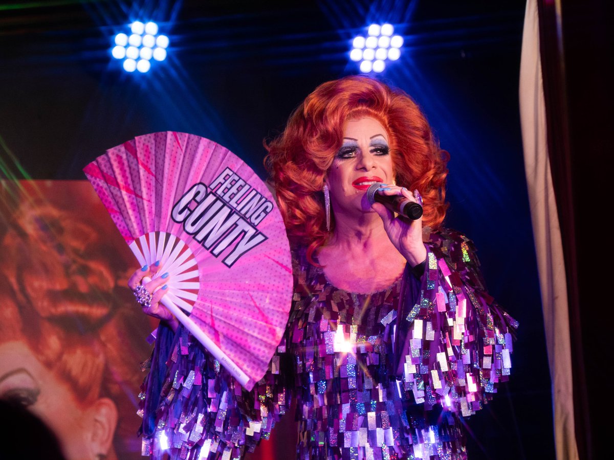thervt's tweet photo. Here’s some fabulous @YesZebra shots from last weekend’s Sunday Cabaret with Lola Lasagne and Billie Gold. Many thanks to our star turns Lola Lasagne and Bille Gold, all RVT staff and security both out front and behind the scenes, and you, our wonderful RVT audience! 💚✨ https://t.co/VR1O5sHxMe
