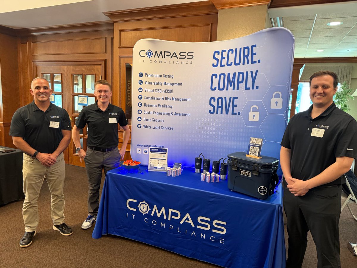 CompassITC's tweet photo. Compass IT Compliance is proud to be at the ISACA Rhode Island Chapter Annual General Meeting today at the Amica Insurance Amphitheater in Lincoln, RI. We're looking forward to a full day of expert insights and meaningful connections around technology, risk, and security. https://t.co/vt5byizF1n