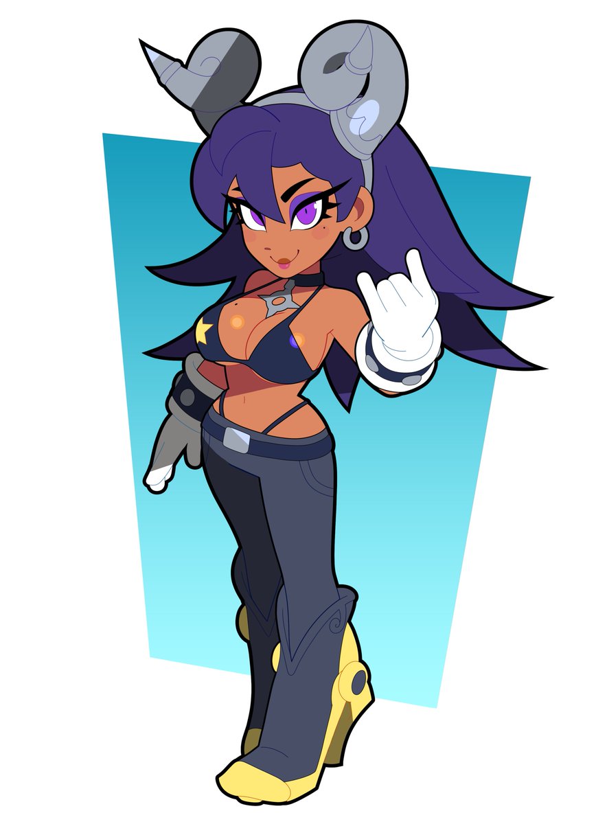 Cornf_Blue's tweet photo. Art of Lina wearing outfit "Whaletail"! https://t.co/rd6i0WXXL1