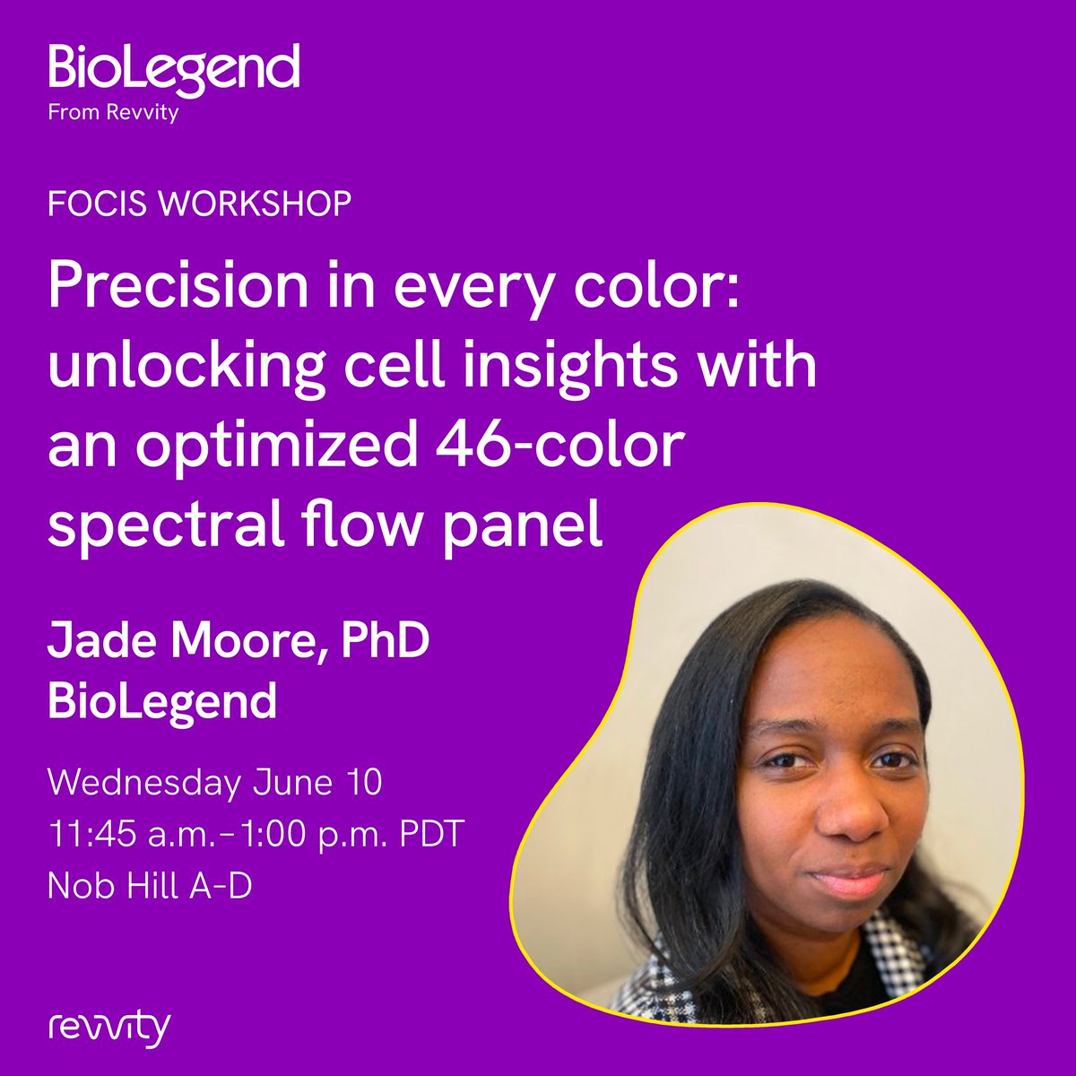 FOCISimmunology's tweet photo. We're excited to connect with you at #FOCIS2026 at Booth #1! Join our presentation Precision in every color: unlocking cell insights with an optimized 46-color spectral flow on Jun 10, at 11:45. Let's advance immunology! #BioLegend #Revvity #dedicated
https://t.co/NtypG4yxNs https://t.co/qrqu01ubOj