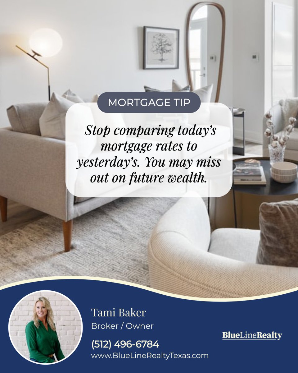 TamiBlueLineRE's tweet photo. Mortgage rates will always fluctuate, and while many buyers hope for rates to return to historic lows, the reality is that timing the market perfectly is nearly impossible.

The key is making a smart, informed decision that works for your long-term goals.

#TamiBakerBroker https://t.co/32Gfj90vf8