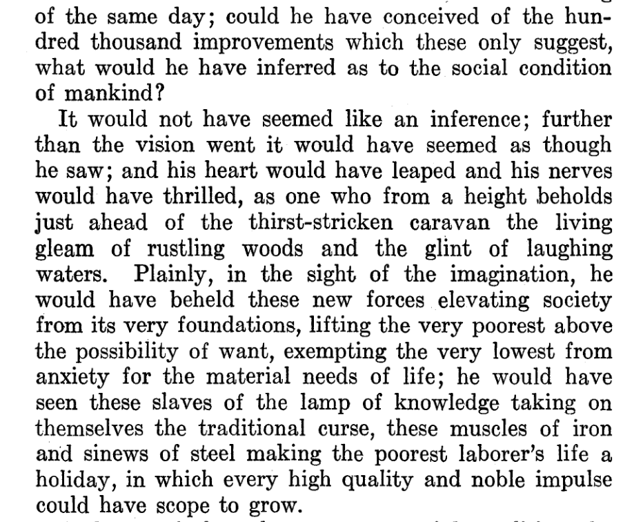 mayaofspring's tweet photo. "discovery upon discovery, and invention after invention, have neither lessened the toil of those who most need respite, nor brought plenty to the poor"

- the introduction to Progress and Poverty (1879) https://t.co/m6iBkbarnJ