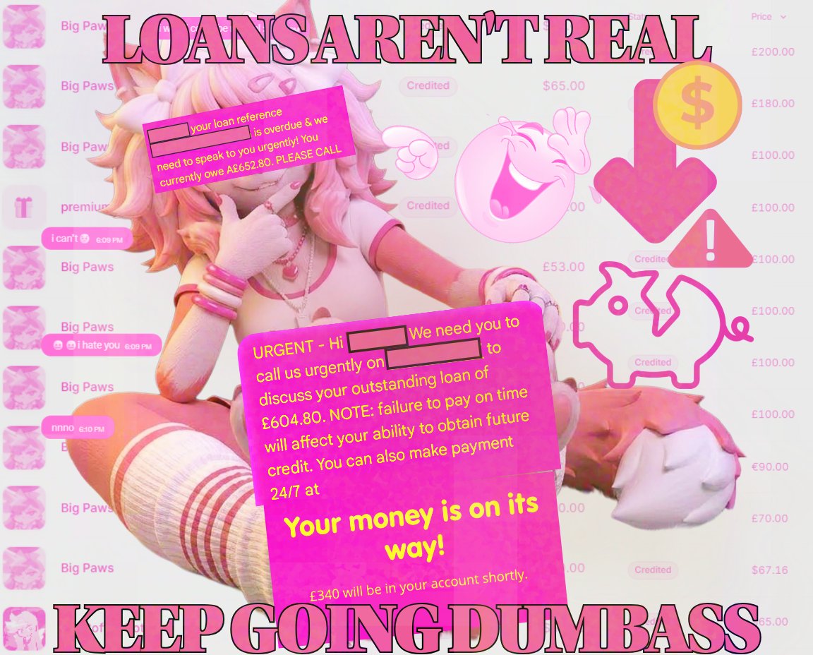 PrincessPawTax's tweet photo. There's nothing i love more than convincing a spiralling simp to take out loans~

Fetishize getting worse for princess>.<

Loans arent real its just more money to keep burning on me :3

findom 2dfd catfishfindom scam cringe furry https://t.co/8A81HYqfT1