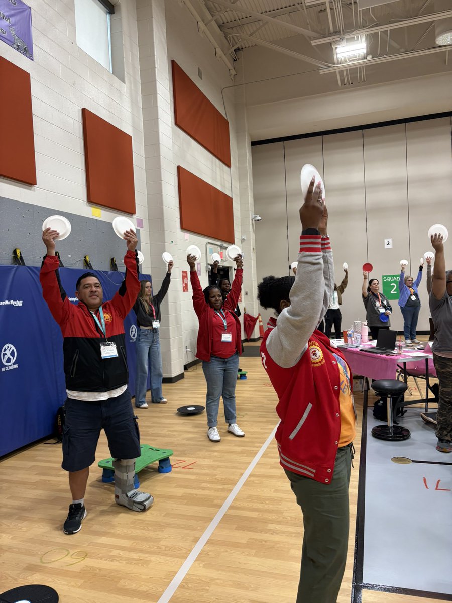 TwylaHynes's tweet photo. Day 2 of ABL training and the SMSD team is putting movement into action…crossing the midline, activating our brains, and strengthening the mind-body connection! Learning through movement is a powerful reminder that engaged brains create engaged learners. @ABLSUMMIT26 @StaffordMSD @SMSDECC @SMSDMiddle