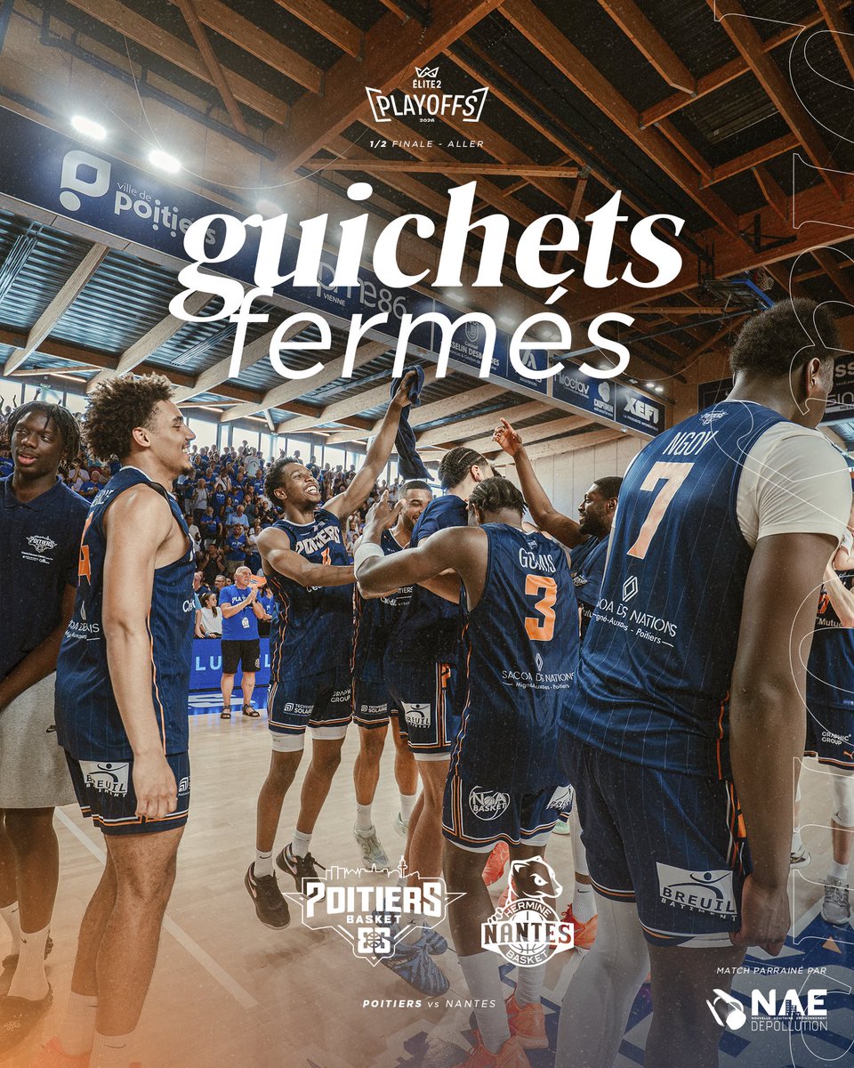 pb86officiel's tweet photo. 🤯🤯🤯

🔒 𝗦𝘁 𝗘́𝗹𝗼𝗶 affichera une nouvelle fois complet ce soir avec plus de 𝟐𝟒𝟎𝟎 𝐩𝐞𝐫𝐬𝐨𝐧𝐧𝐞𝐬 pour cette demi-finale aller face à 𝗡𝗮𝗻𝘁𝗲𝘀 de 𝐏𝐥𝐚𝐲𝐨𝐟𝐟𝐬 𝐝’𝐄́𝐥𝐢𝐭𝐞 𝟐.

#GoPB👊 https://t.co/zlFwJBDKP3