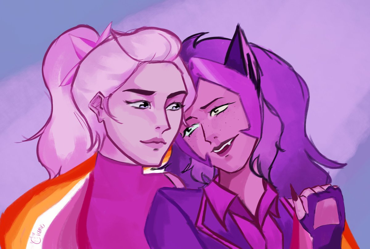 luvlylabyr1nth's tweet photo. girls like girls #catradora 
Happy pride month! Redraw of my very first render ♡ https://t.co/y08cVh920Q