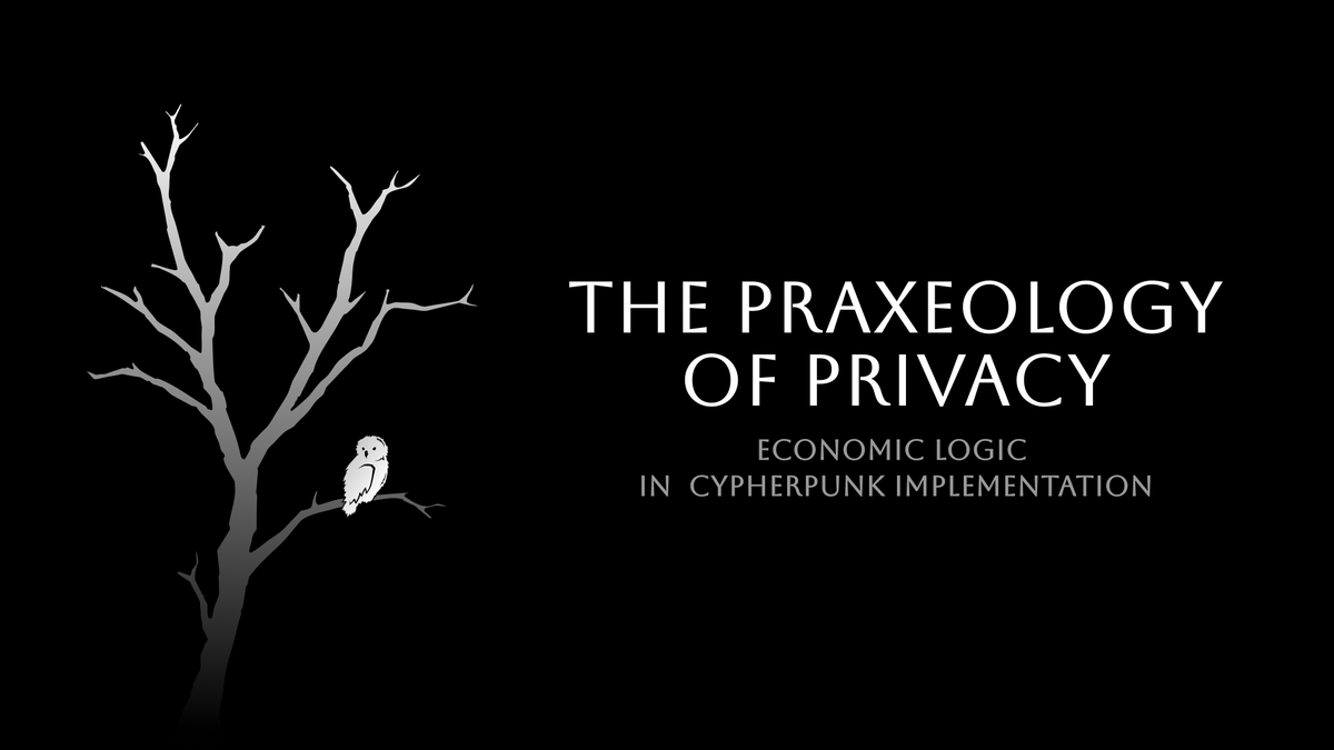 BitcoinScoresby's tweet photo. I'm reading Max Hillebrand's Praxeology of Privacy this summer. 

Want to read along? 

https://t.co/3nLOrEkIJD https://t.co/p1Ope7QRgJ