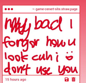 OnlyForingame's tweet photo. took a look at my strawpage after a while and that's a nice piece of art and a note saying they frogot how I look https://t.co/U4X6IPigqr