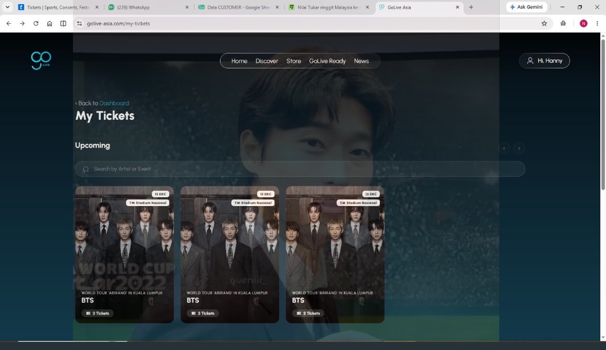 biutfly's tweet photo. NEO CITY - THE MOMENTUM IN JKT (NEO CITY) ✅
WESTLIFE IN JKT (CAT 3) ✅
BTS ARIRANG IN KUALA LUMPUR (CAT 7, CAT 4, CAT 5) ✅ https://t.co/6GsvUEPUY8