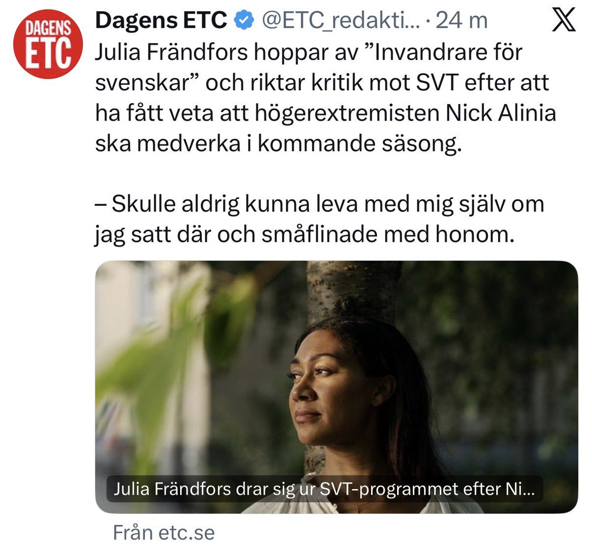AssarChristian's tweet photo. Julia Frändfors har alltså valt att bilda familj med samma AFA-aktivist som knivhotade en minister i vintras och som misshandlade @NickAlinia på första maj.

Folk får själva dra sina slutsatser. https://t.co/sZD35HMuiA