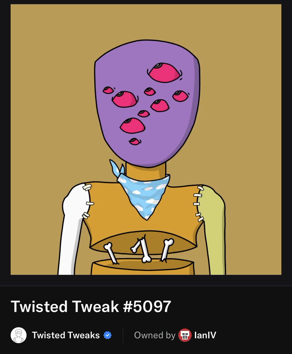 rhmattson's tweet photo. Welcome to the Tweaks @ianrichter88 💜💜💜 We are a community that loves art 🖼️ and those responsible for creating it.  We are perfectly imperfect beings that connect up Tuesdays 6pm CST and Fridays 3pm CST for Spaces.  Please check out the collection and let me know if you vibe with the traits🙏🏽
Leadwithlove.eth | Gramps 🫡