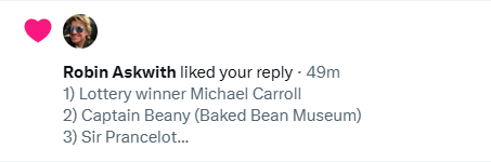 inthestair333's tweet photo. Not sure that I can talk to any of you lesser plebs again, now that the actual @Robin_Askwith has liked one of my tweets. #plebs #betterthanyou https://t.co/xYNtsrz5Ns