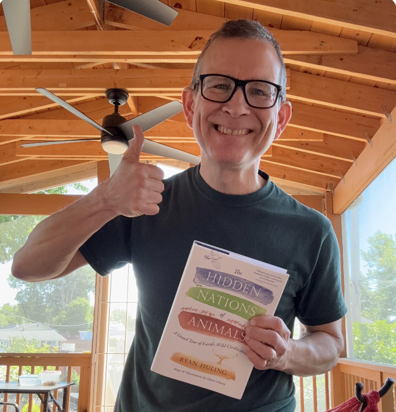 BruceGFriedrich's tweet photo. 🔥 Buy This Book 🔥

Just posted on Amazon about the brilliant + beautiful new book (released yesterday) by my dear friend Ryan Huling:

A mind-expanding tour of our more-than-human world

The Hidden Nations of Animals changed the way I think about wilderness, civilization, and our place in the living world; it's a mind-expanding (at least for me!) tour of the worlds that exist all around us but too often escape human notice. It is also gorgeous! Finally, the writing is super-engaging. Huling writes with a very appealing sense of wonder and humility. The book is beautifully conceived and vividly told, with maps and illustrations that deepened my ability to live vicariously through Huling's stories.

Check it out (and buy it!): https://t.co/oyy3ydPZS4