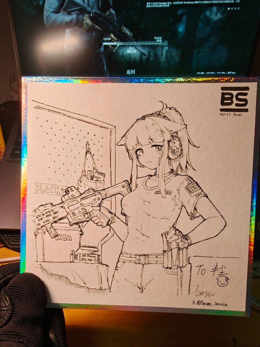 Panzer_Jessica's tweet photo. A cute cat To @Skyfisher911
#EscapeFromTarkov #Arknights
#Jessica https://t.co/3pp21Rv5Og