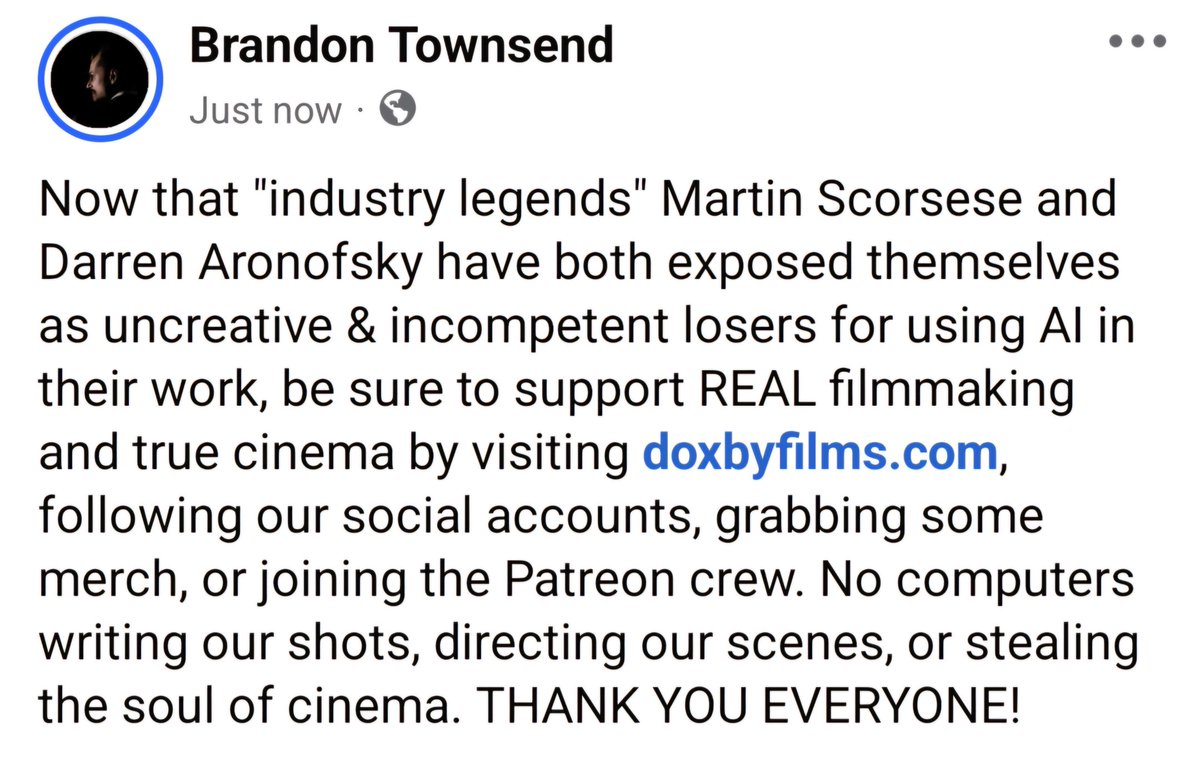 DoxbyFilms's tweet photo. https://t.co/xXr5KY5jl6
https://t.co/kWCOfG167C 
https://t.co/kxKXZ0Eo9P
.
.
.
#filmmaking #martinscorsese #darrenaronofsky #indiefilm #independentfilm https://t.co/HncpkJFCwd